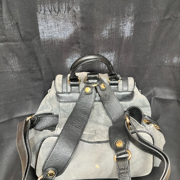 Badgley Mischka Backpack Canvas Leather